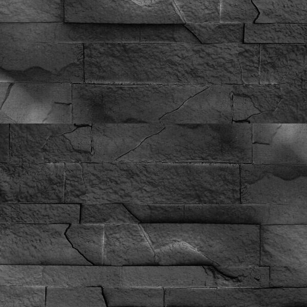 5 PIEZAS PIEDRA DECORATIVA P.U. MODELO INTERLOCK GRAFITO OXIDADO
